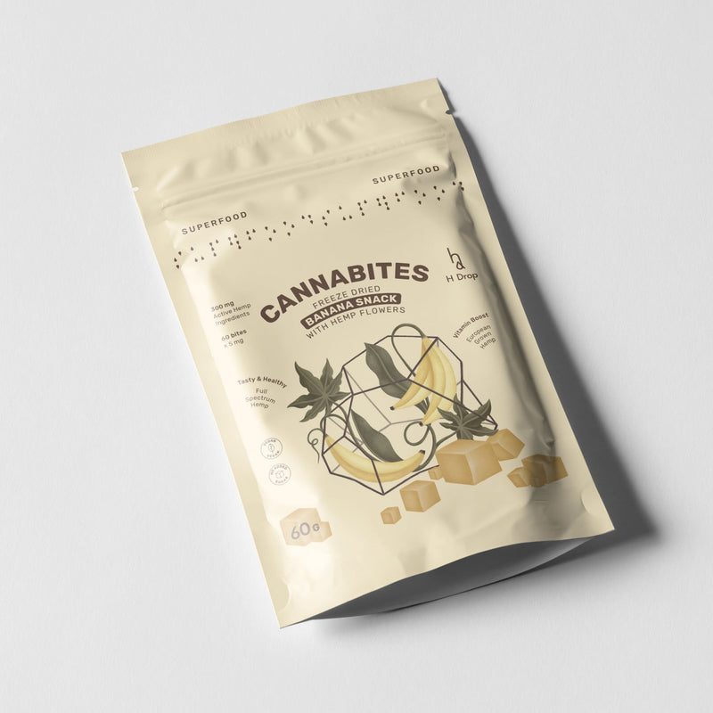 Cannabites - Gefriergetrockneter Bananensnack mit Hanfblüten (60pc, 300mg)